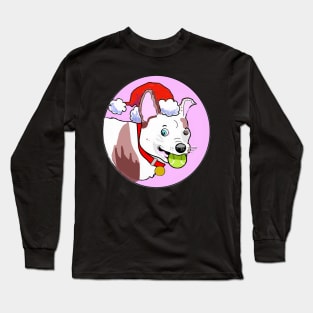 MERRY GRUFFMAS DOG CARTOON PINK Long Sleeve T-Shirt